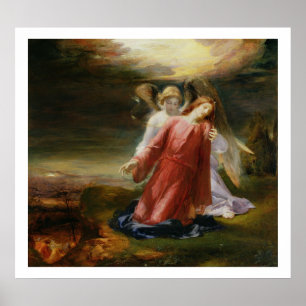 Die Qual im Garten, 1858 (Öl auf Platte) Poster