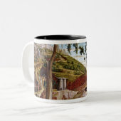 Die Qual im Garten Zweifarbige Tasse (Vorderseite Links)