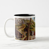 Die Qual im Garten Zweifarbige Tasse (Links)