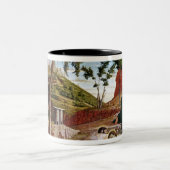 Die Qual im Garten Zweifarbige Tasse (Mittel)