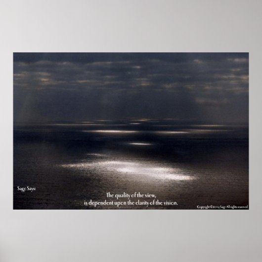 Die Qualität der Aussicht Poster (Vorne)