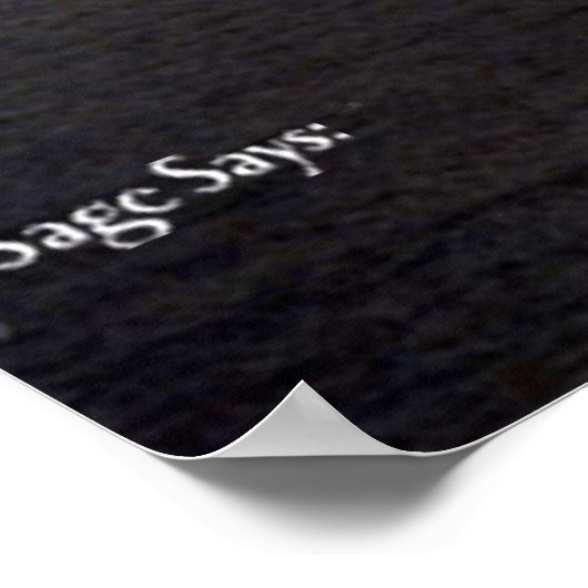 Die Qualität der Aussicht Poster (Ecke)