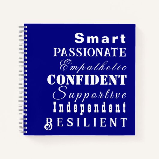 Die Qualitäten großer Frauen, Inspirationszeitschr Notizblock (Vorderseite)