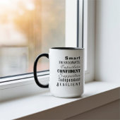 Die Qualitäten großer Frauen, moderne inspirierend Tasse