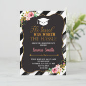 Die Quaste war das Mühewort einladen wert Einladung (Stehend Vorderseite)