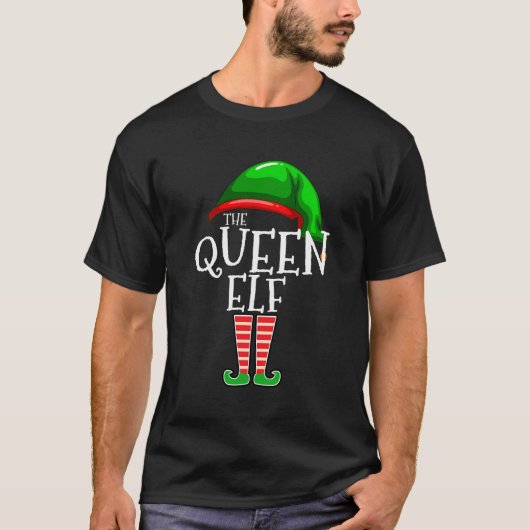 Die Queen Elf Familie Matching Group Weihnachtsges T-Shirt (Vorderseite)