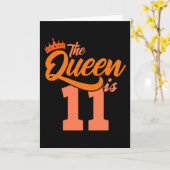 DIE QUEEN IST 11-Jährige 11-Jährige Tochter Karte (Gelbe Blume)