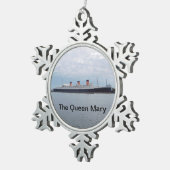 Die Queen Mary-Kreuzschiff-Verzierung Schneeflocken Zinn-Ornament (Rechts)