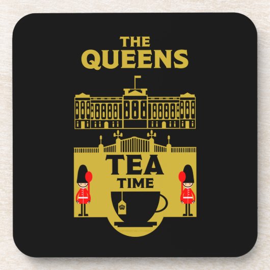 Die Queens Tea Time Coronation gibt Geschenke Getränkeuntersetzer (Vorderseite)