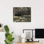 Die Quelle des Loue oder La Grotte Sarrazine Poster (Heimbüro)
