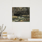 Die Quelle des Loue oder La Grotte Sarrazine Poster (Küche)