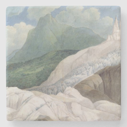 Die Quellen des Aveyron, 1781 (w/c) Steinuntersetzer (Vorderseite)