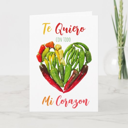 Die Quiero Chili Paprikaschoten Herzlich Willkomme Karte (Vorderseite)