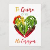Die Quiero Chili Paprikaschoten Herzlich Willkomme Postkarte (Vorderseite)