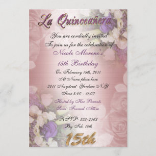 Die Quinceanera 15th Birthday Einladung
