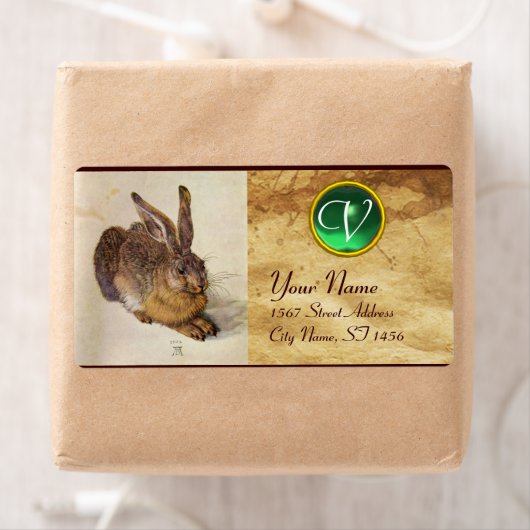 Die RABBIT-Monogramm-Grünjade (Insitu)