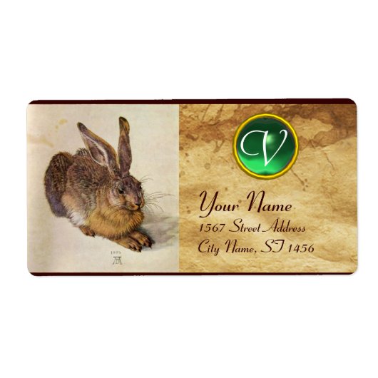 Die RABBIT-Monogramm-Grünjade (Vorne)