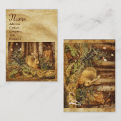 DIE RABBIT-Monogramm (Junghasen) Visitenkarte (Vorne/Hinten)