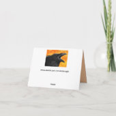 Die Rabe-Grußkarte Karte (Rückseite)