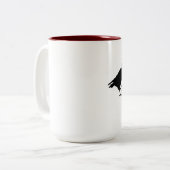 Die Rabe Nevermore rote Tasse (Vorderseite Links)