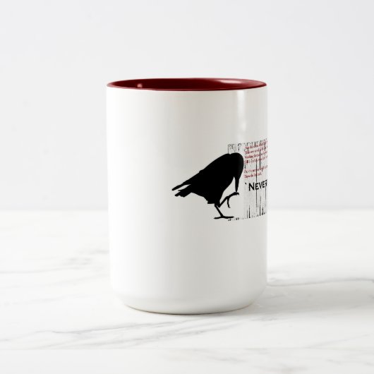 Die Rabe Nevermore rote Tasse (Mittel)