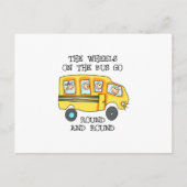 DIE RÄDER AM BUS POSTKARTE (Vorderseite)