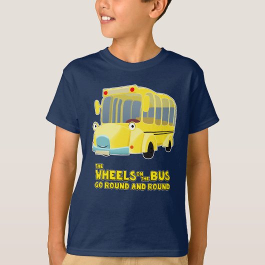Die Räder auf dem Bus gehen um T-Shirt (Vorderseite)