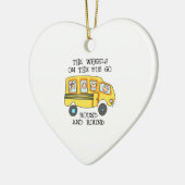 DIE RÄDER AUF DEM BUS KERAMIK ORNAMENT (Links)