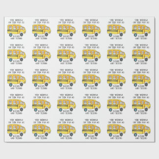 DIE RÄDER AUF DEM BUS-WRAPPING-PAPIER GESCHENKPAPIER