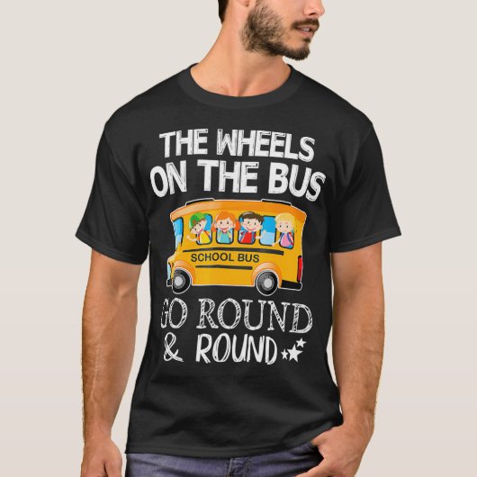 Die Räder des Busses fahren durch die Schule T-Shirt (Vorderseite)
