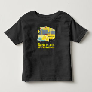 Die Räder des Busses fahren raus und runden Kleinkind T-shirt