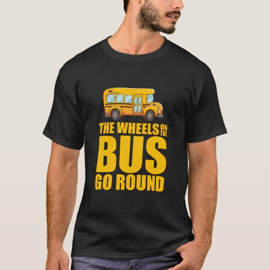 Die Räder im Bus fahren um das Shirt (Vorderseite)