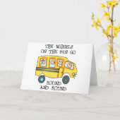 Die Räder im Bus Karte (Gelbe Blume)