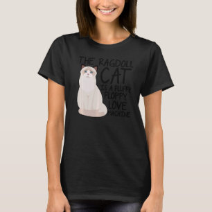 Die Ragdoll-Katze ist eine fluffige Diskette-Liebe T-Shirt
