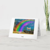 Die Rainbow Bridge Gedicht, In Erinnerung an einen Dankeskarte (Rückseite)