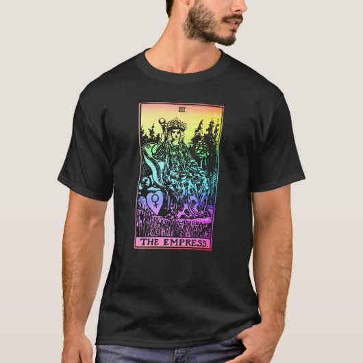 Die (Rainbow) Empress RWS Tarot Card T-Shirt (Vorderseite)
