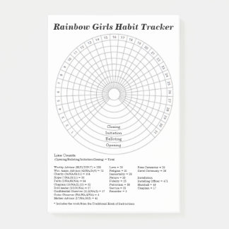 Die Rainbow Girls Habit Tracker Post-it Klebezettel