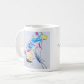 Die Rainbow Hund-Tasse Kaffeetasse (Vorderseite Links)