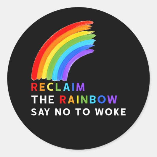 Die Rainbow Say No to Geweckt Lgbt Gay Les Tr Runder Aufkleber (Vorderseite)