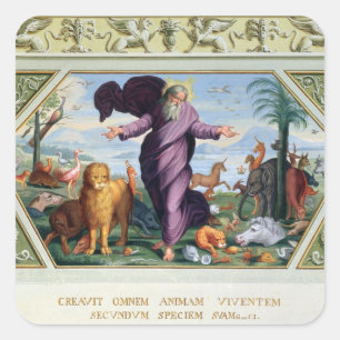 Die Raphael-Bibel: 33 Szenen aus dem Ol Quadratischer Aufkleber