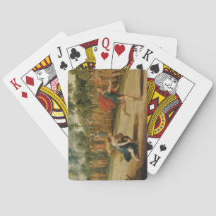 Die Rasse von Atalanta und Hippomenes (Öl auf Tafe Spielkarten