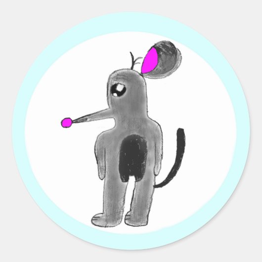 Die RAT im HAT Runder Aufkleber (Vorderseite)