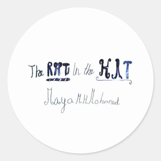 Die RAT im HAT Runder Aufkleber (Vorderseite)