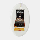 Die Rätselmaschine, Vintage Militärmitteilung Keramikornament (Rechts)