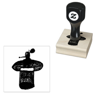 Die Ratte in der Hut-Briefmarke Gummistempel