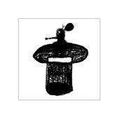 Die Ratte in der Hut-Briefmarke Gummistempel (Prägung)