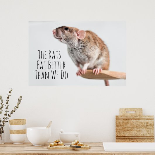 Die Ratten essen besser als wir Poster (Küche)
