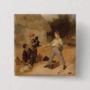 Die Ratten-Falle (Öl auf Platte) Button