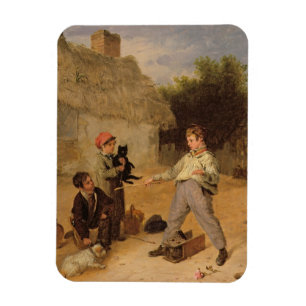 Die Ratten-Falle (Öl auf Tafel) Magnet