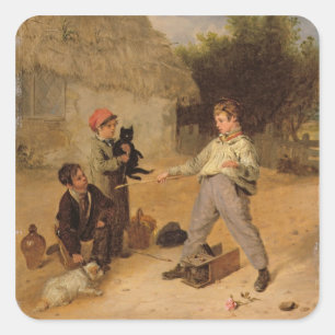 Die Ratten-Falle (Öl auf Tafel) Quadratischer Aufkleber